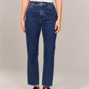 NWT Abercrombie Curve Love Ultra High Rise Ankle Straight Jean LONG